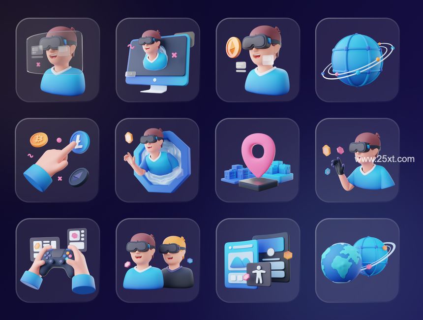 25xt-487336-Metaversy - Metaverse 3D Icon Set8.jpg