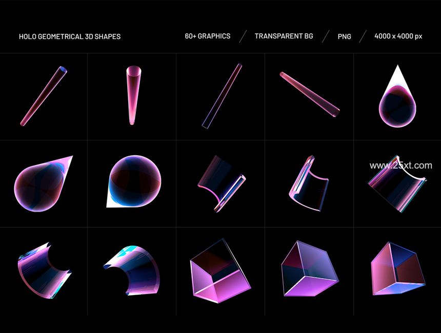 25xt-488143-Holo Geometrical 3D Shapes Collection3.jpg