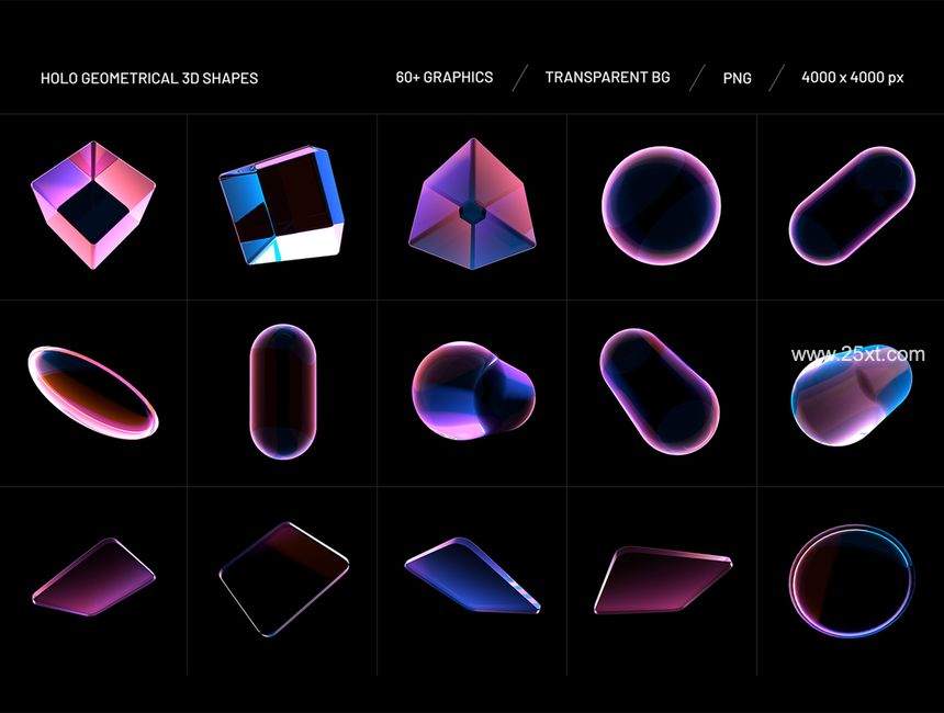 25xt-488143-Holo Geometrical 3D Shapes Collection5.jpg