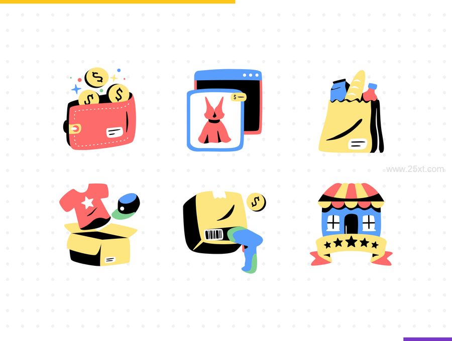 25xt-171125-Online shopping Illustration - Bukeicon 2.0 series4.jpg