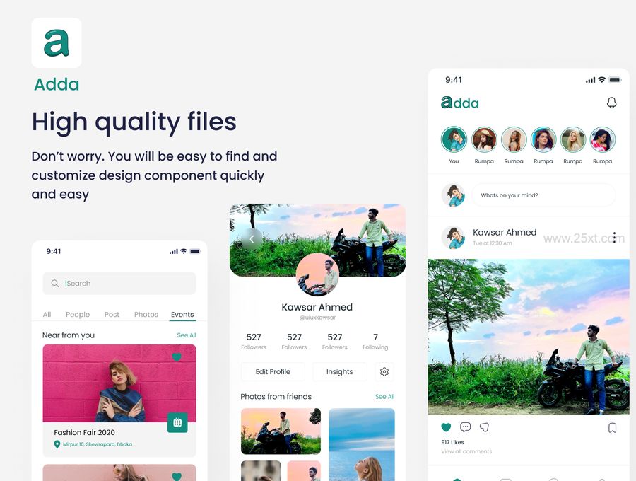 25xt-171256-Adda - Social Network Mobile App UI Kit5.jpg