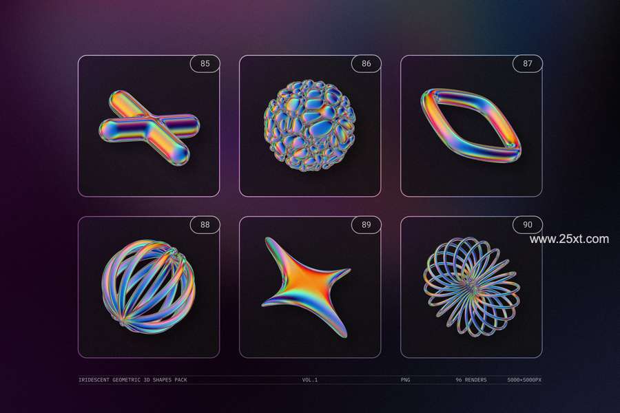 25xt-172193-IRIDESCENT GEOMETRIC 3D SHAPES PACK VOL.120.jpg