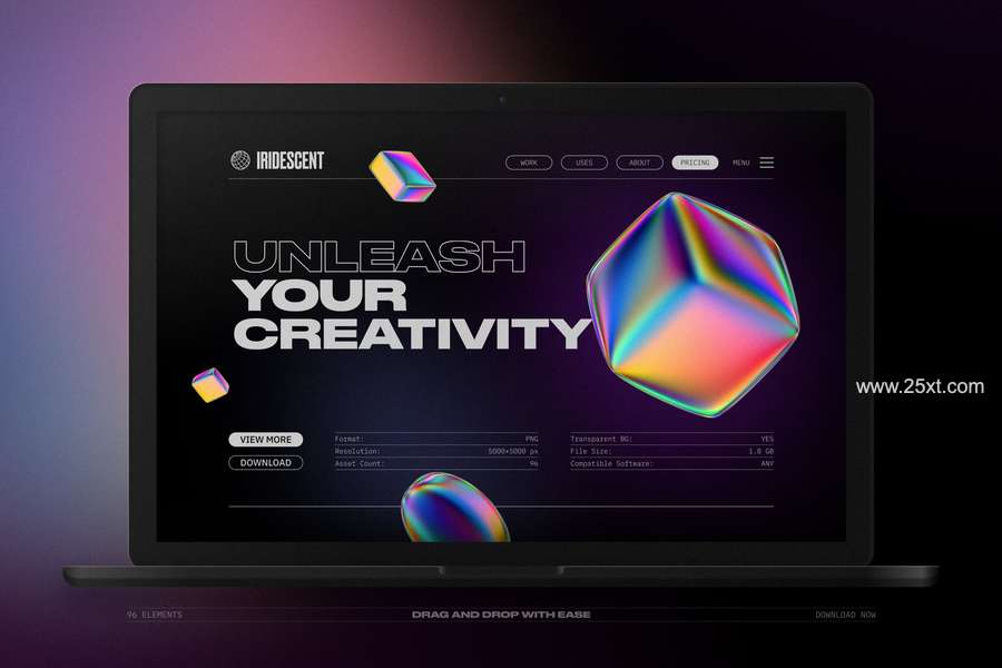 25xt-172193-IRIDESCENT GEOMETRIC 3D SHAPES PACK VOL.17.jpg