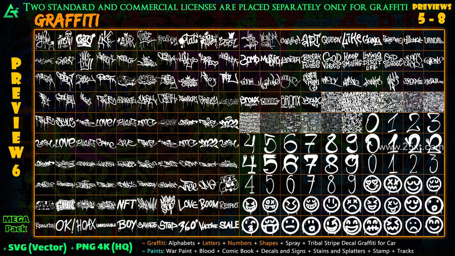 25xt-162288-1850 Hand Painted Alpha Graffiti, Paints & Decals (MEGA Pack) - Vol 126.jpg