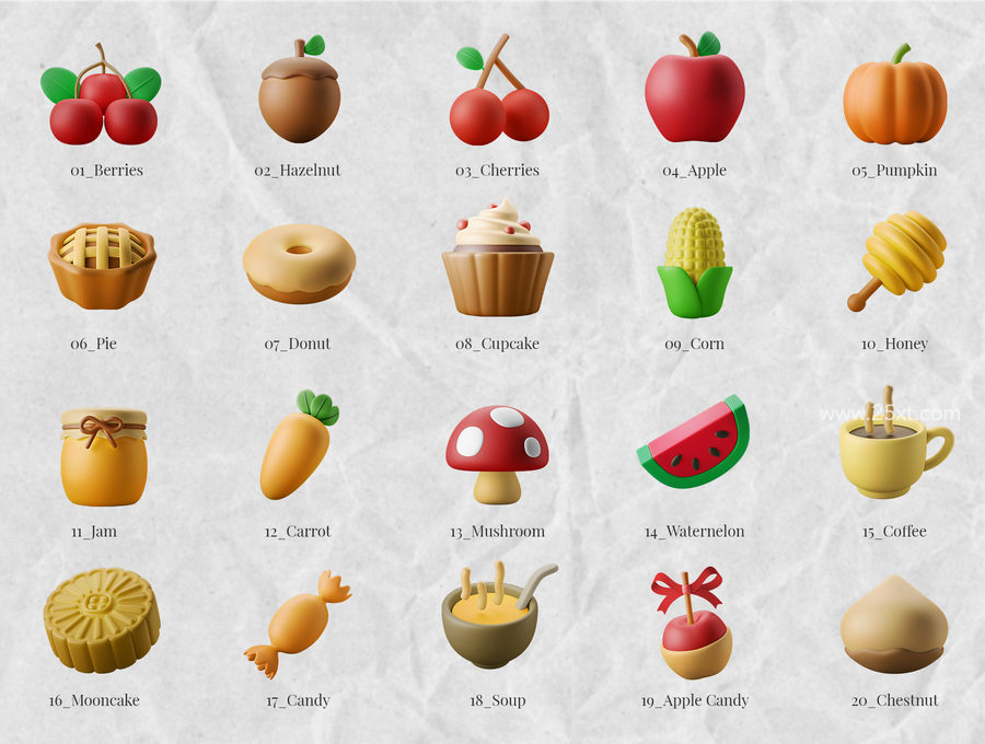 25xt-172471-3D Icon Illustration Set - Autumn Food Theme2.jpg