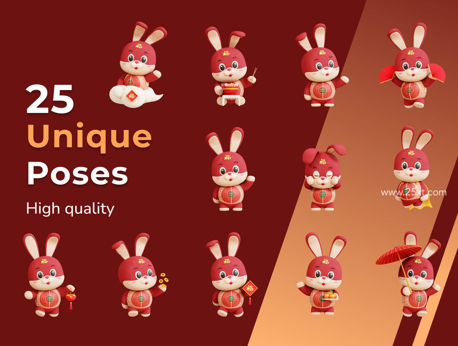 25xt-172937-3D Chinese Rabbit Mascot5.jpg