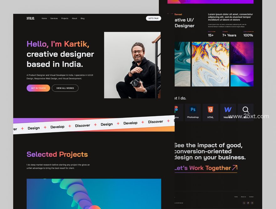 25xt-164184-Xfolio - Portfolio Website UI Kit6.jpg