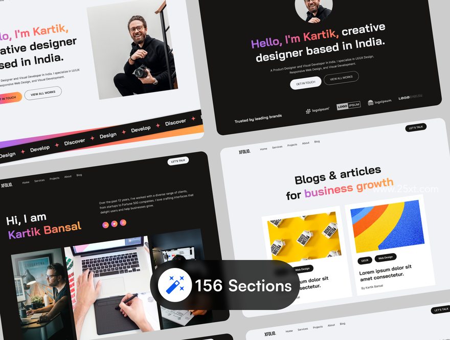 25xt-164184-Xfolio - Portfolio Website UI Kit3.jpg
