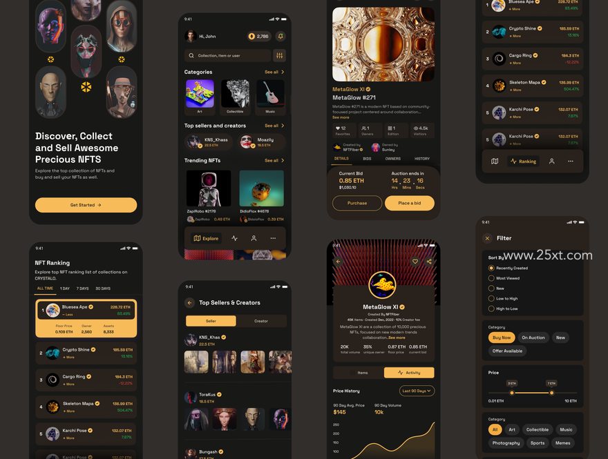 25xt-164254-Crystalo NFT Marketplace App UI Kit4.jpg