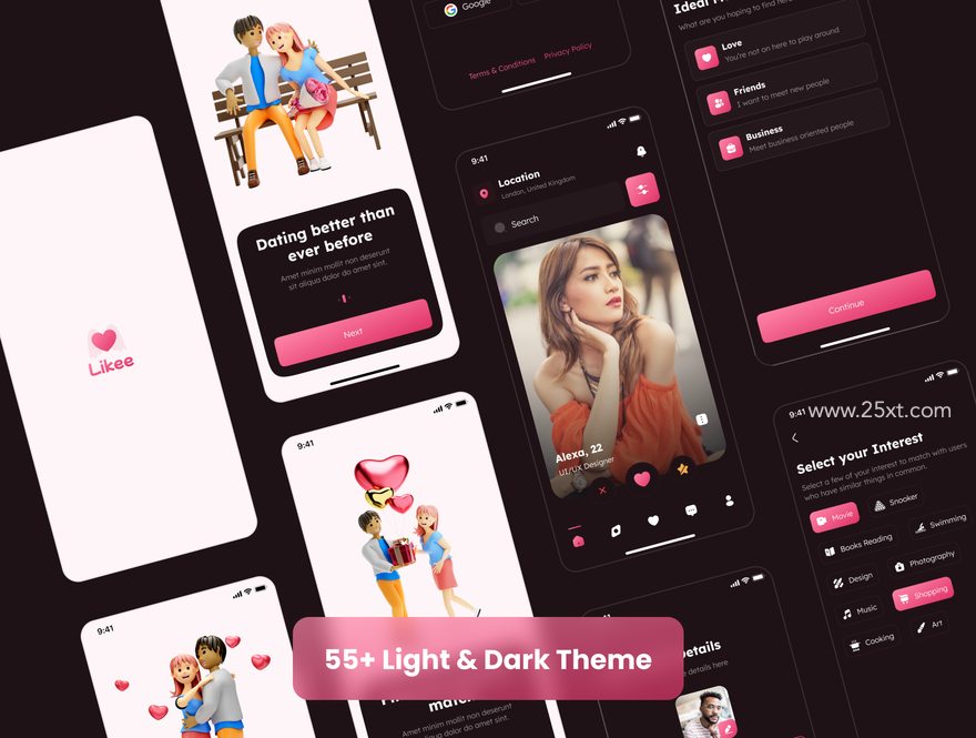 25xt-164570-Likee - Dating App UI Kit7.jpg