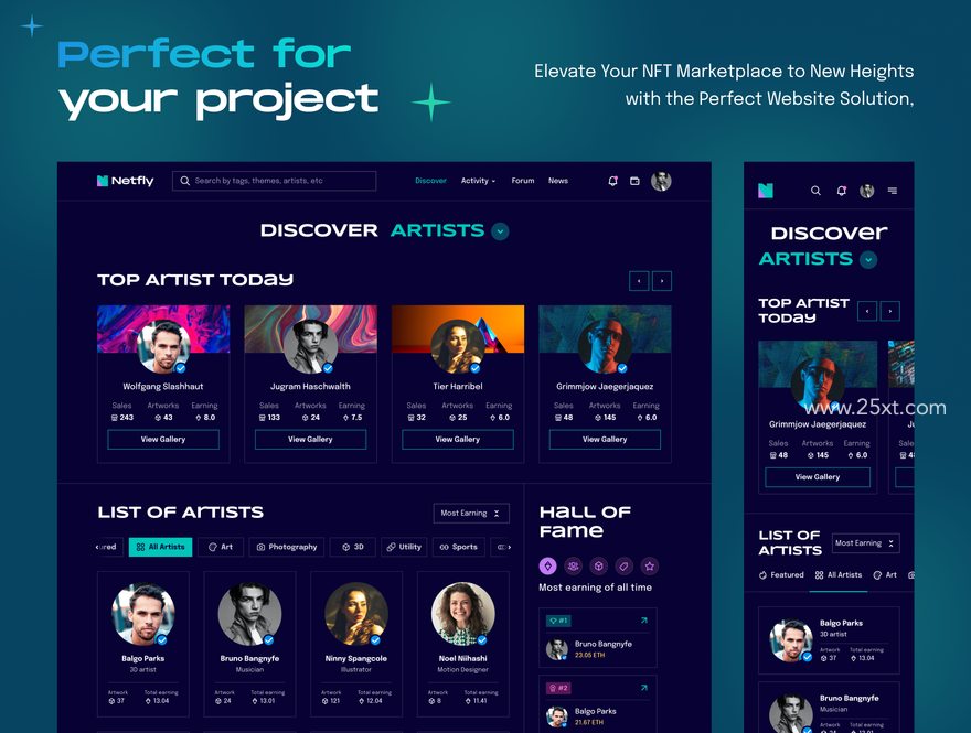 25xt-164573-Netfly - NFT Marketplace Website Template2.jpg