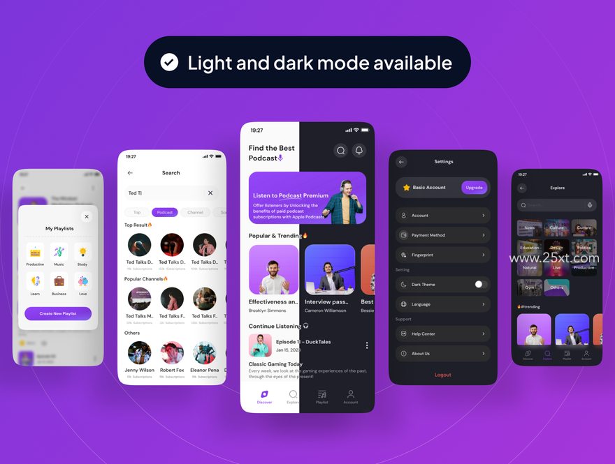 25xt-164851-INDOCAST - Podcast Mobile App UI Kit7.jpg
