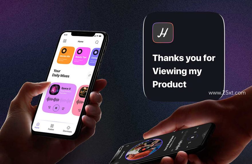 25xt-165124-Harveel.ly Podcast App UI Kit3.jpg