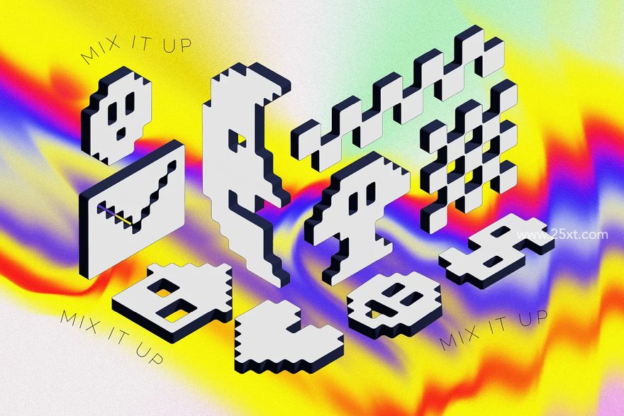 25xt-165204-3D Pixel Love Vector Clipart8.jpg