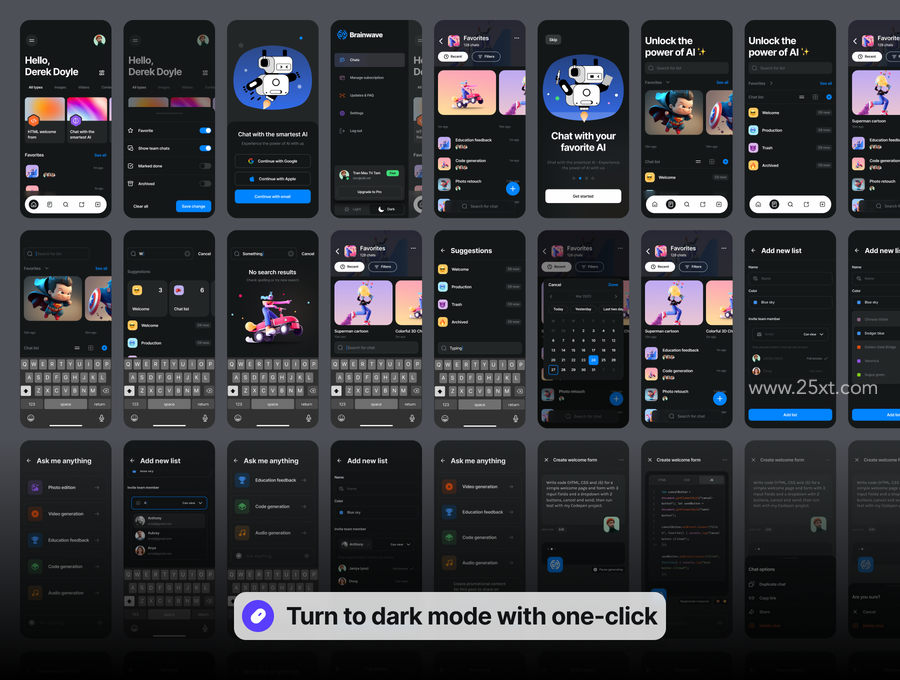 25xt-173146-Brainwave - AI iOS UI Kit4.jpg