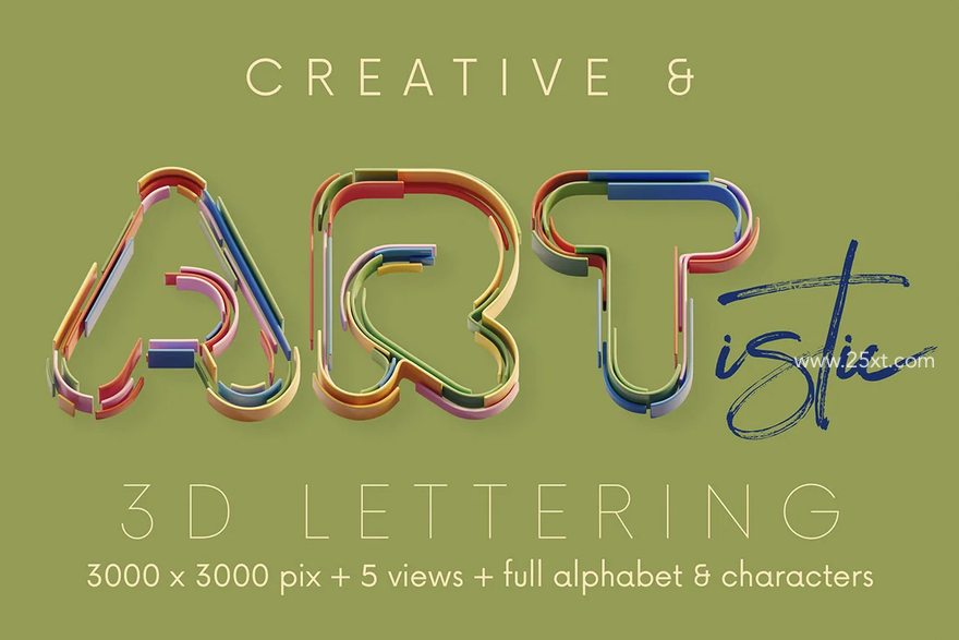 25xt-165796-Color Stripes - 3D Lettering4.jpg