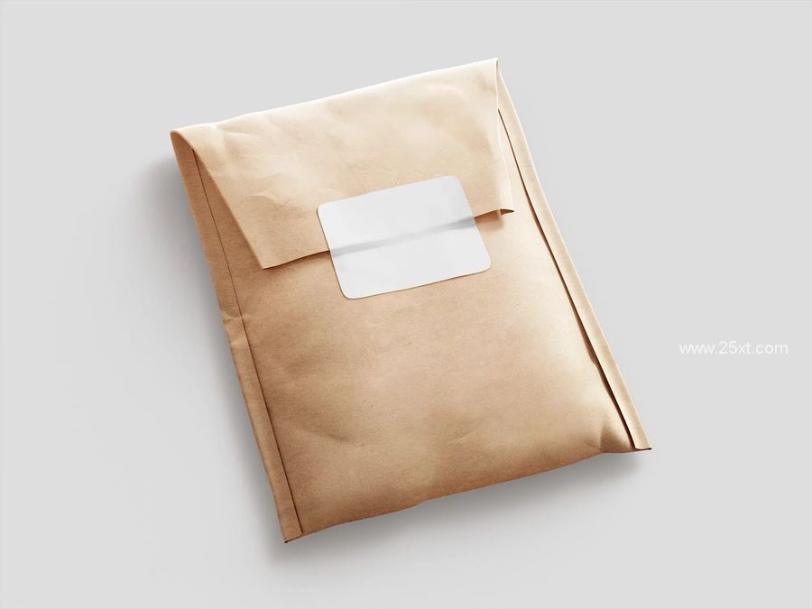 25xt-173336-Kraft Paper Postal Bag and Sticker Mockup.jpg