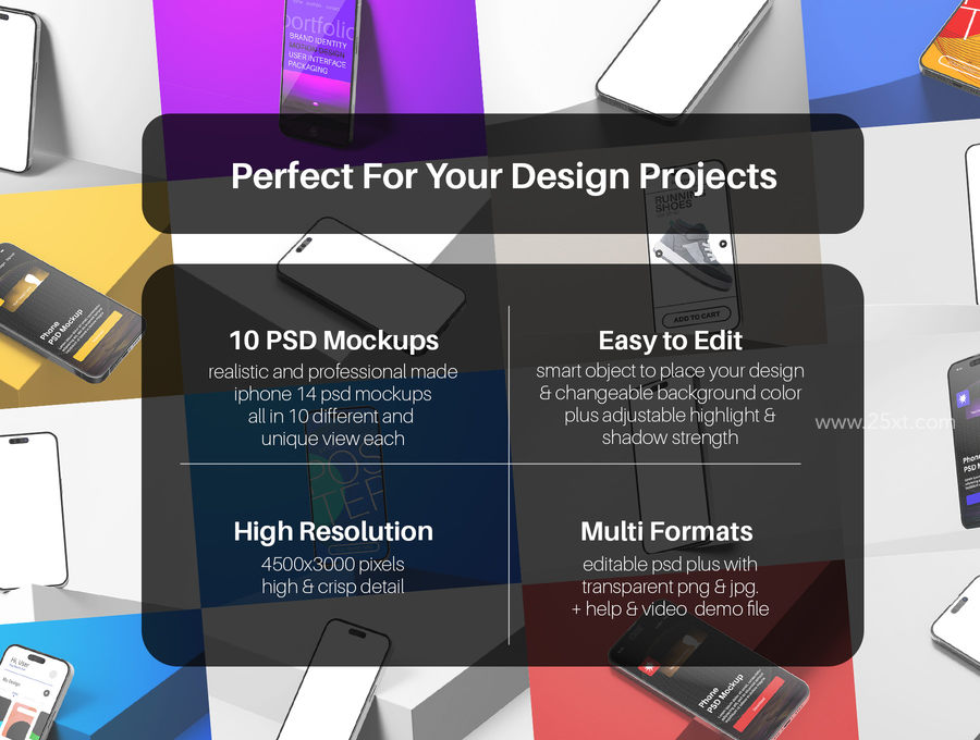 25xt-165985-iPhone 14 Screen PSD Mockup Pack - Minimal Modern Scene8.jpg