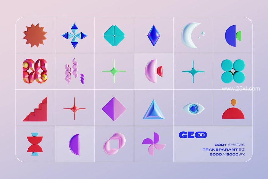 25xt-166063-GEO 3D 220+ Colorful Objects6.jpg