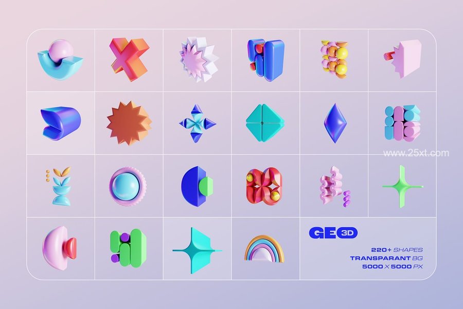 25xt-166063-GEO 3D 220+ Colorful Objects3.jpg