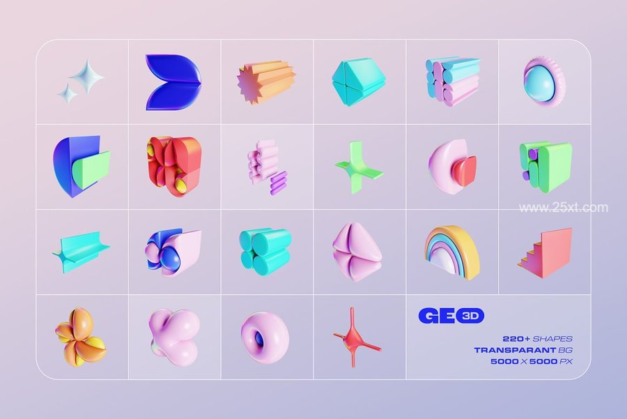 25xt-166063-GEO 3D 220+ Colorful Objects15.jpg