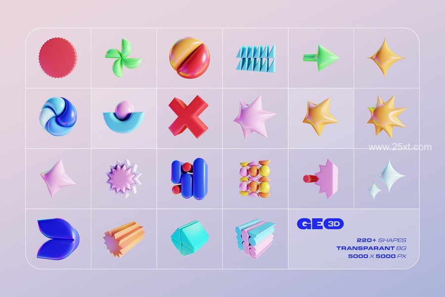 25xt-166063-GEO 3D 220+ Colorful Objects7.jpg