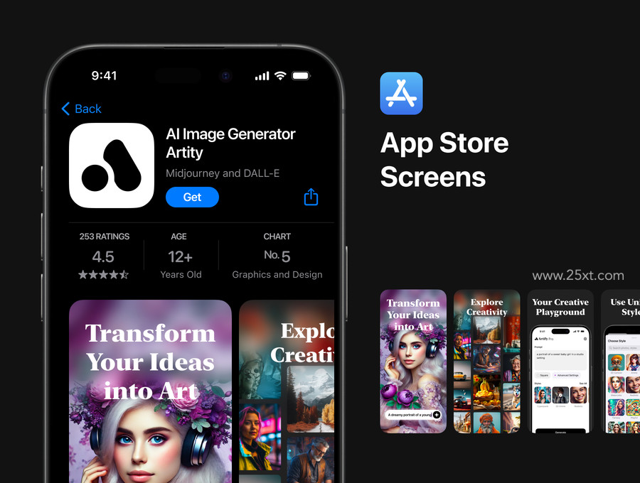 25xt-176106-Artify AI Image Generator iOS UI Kit6.jpg