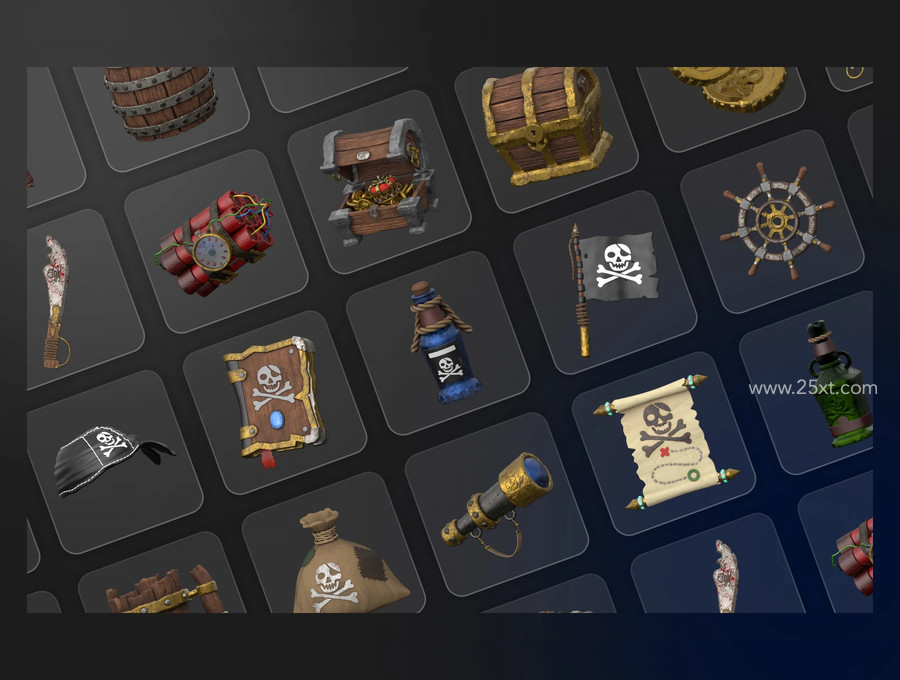 25xt-177016Pirate 3D icons Set5.jpg