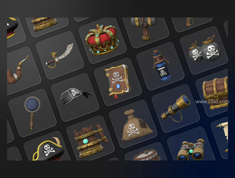 25xt-177016Pirate 3D icons Set6.jpg
