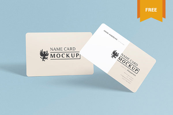 乳白色的名片mockup-素材